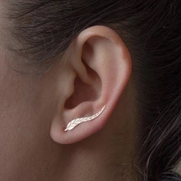 Zara Jewelry - 925 Sterling Silver Leaf Earrings